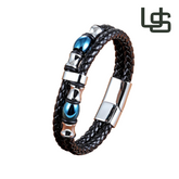 Pulseira Masculina de Couro Nández