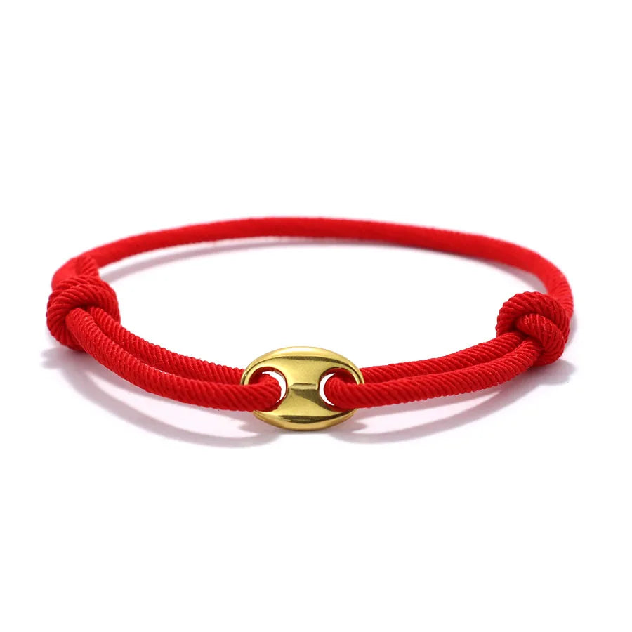 Pulseira de aço inoxidável masculina, estilo simples, deslizante ajustável, corda marinha náutica, acessórios de lazer, praia